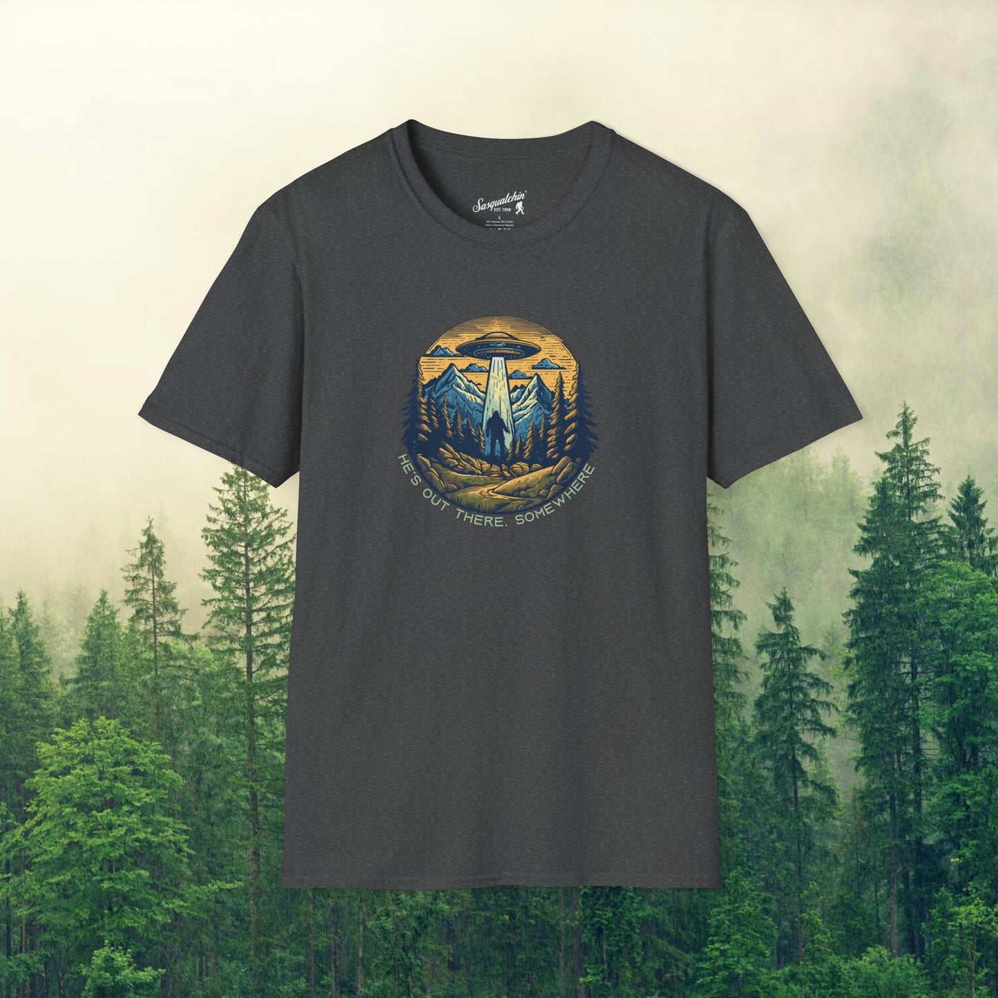 Bigfoot's UFO Escape: Sasquatchin' Adventure Tee