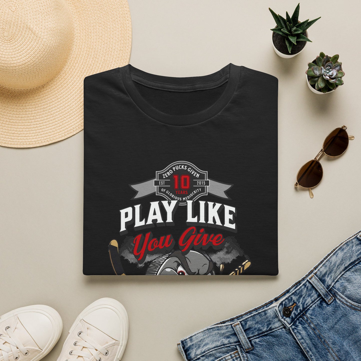 Hockey Mascot 'Play Like You Give Zero F*cks' T-Shirt