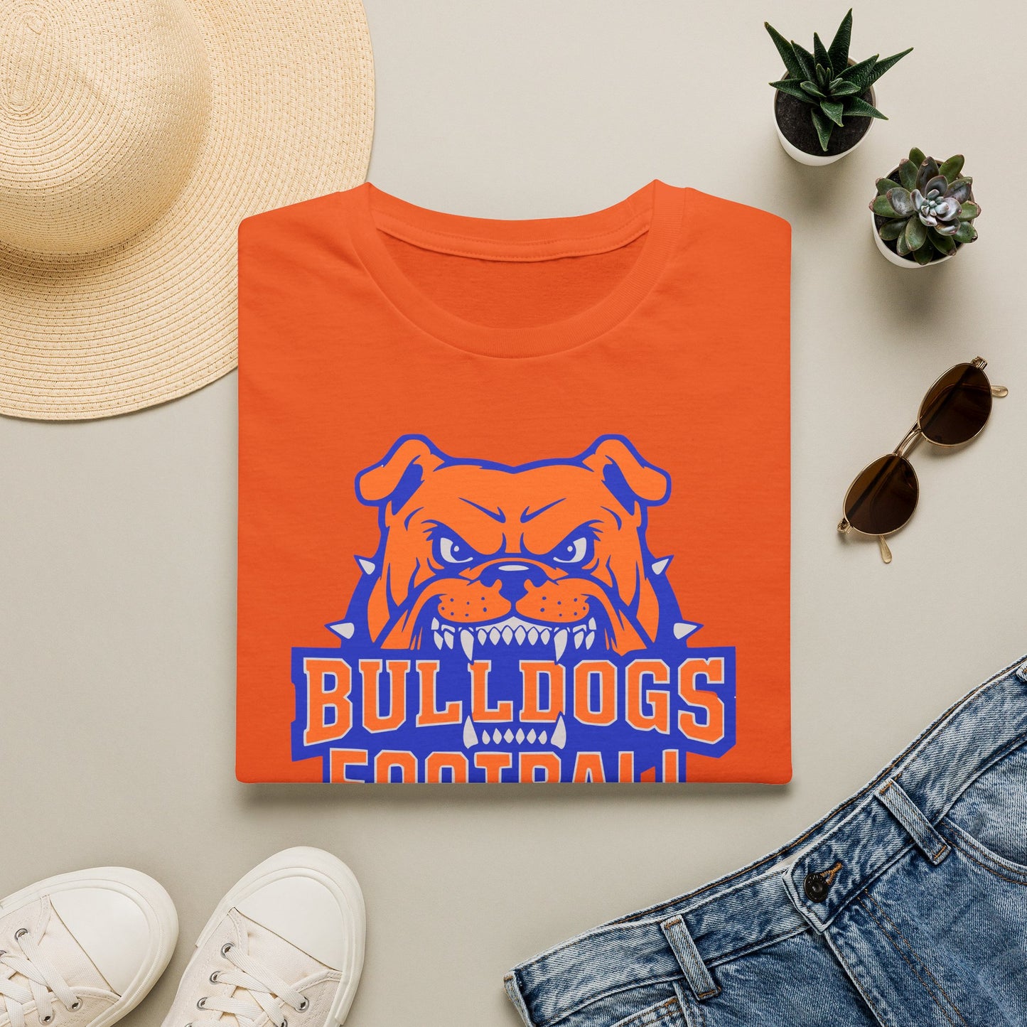 Bulldogs Football T‑Shirt — Fierce Mascot Game Day Tee