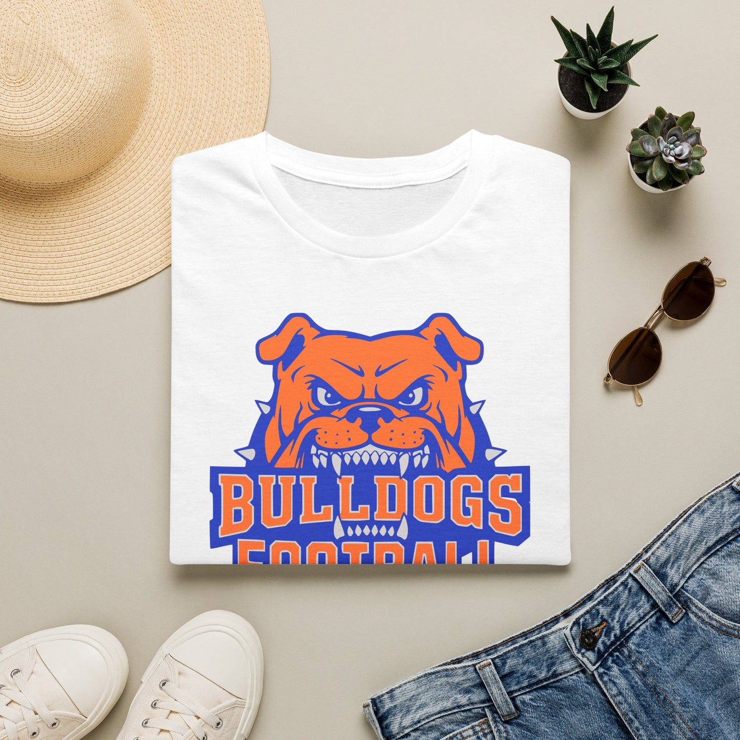 Bulldogs Football T‑Shirt — Fierce Mascot Game Day Tee