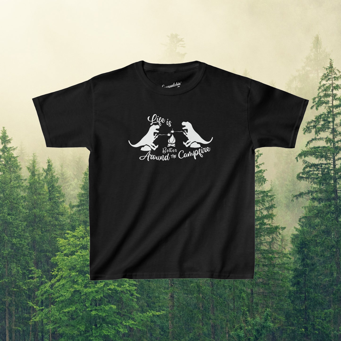 Roasty Toasty T-Rex: Sasquatchin' Adventure Youth Tee