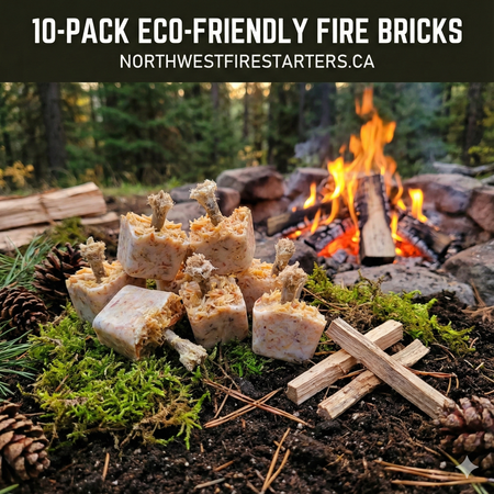 Eco-Friendly Fire Starter Bricks 10 Pack | NorthWest Firestarters